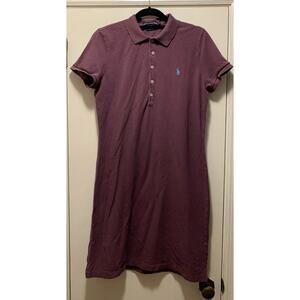 Ralph Lauren Sport Polo Dress Size L Purple EUC 100% Cotton